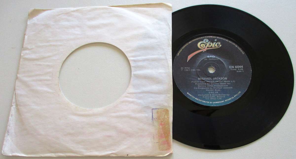 MICHAEL JACKSON Bad  7" Single Vinyl record