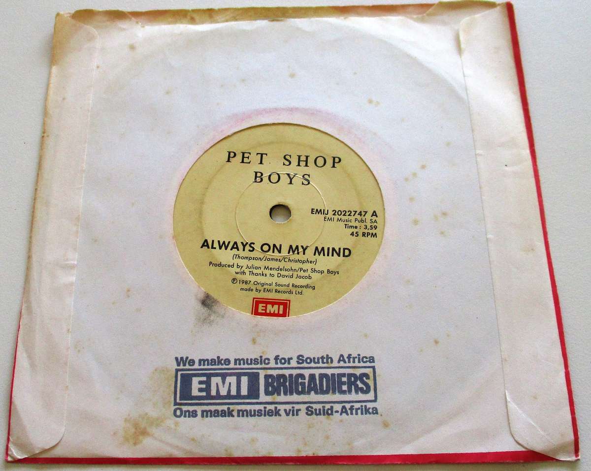 PET SHOP BOYS Always on my Mind 7" Single Vinyl record