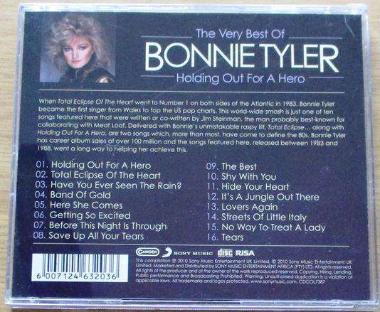 BONNIE TYLER Holding Out for  Hero CD [Zx7]