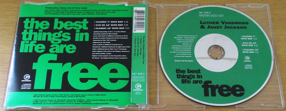 LUTHER VANDROSS & JANET JACKSON The Best Things in Life are Free CD  [CD Singles Box]