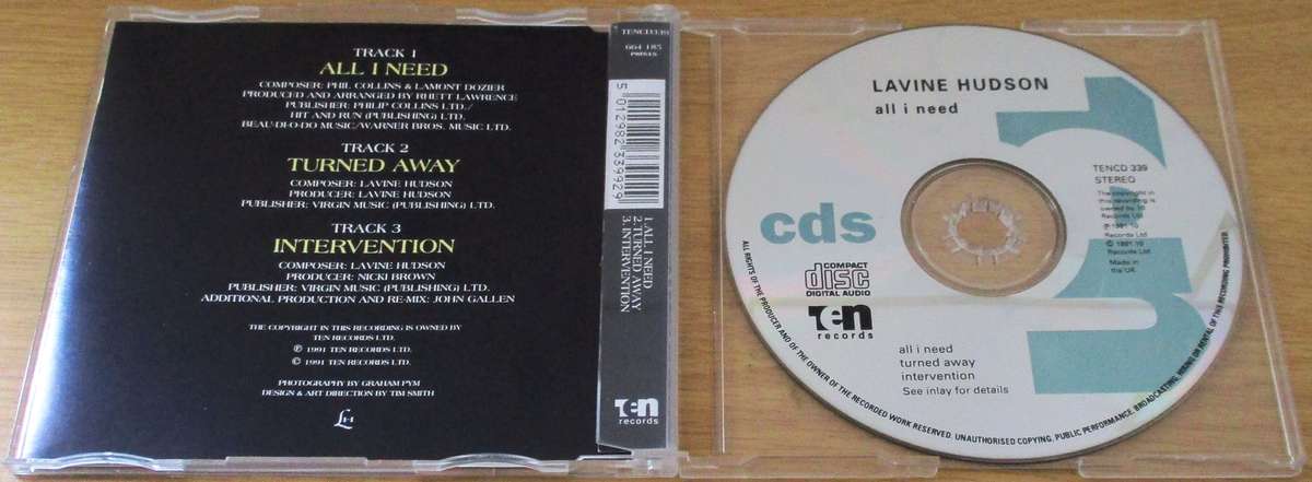 LAVINE HUDSON All I Need CD Single [CD Singles Box]