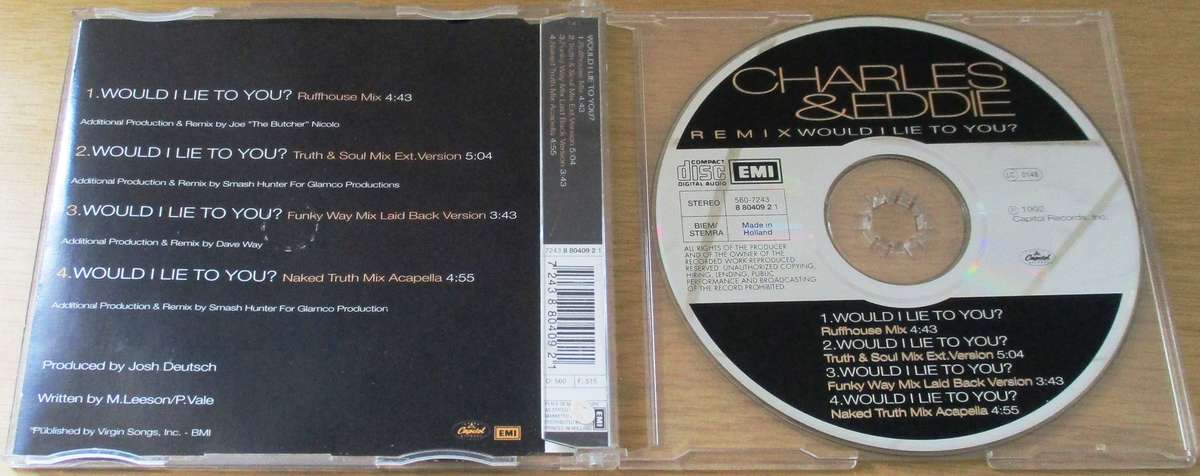 CHARLS & EDDIE Would I Lie To You? Remix CD Single [CD Singles Box]