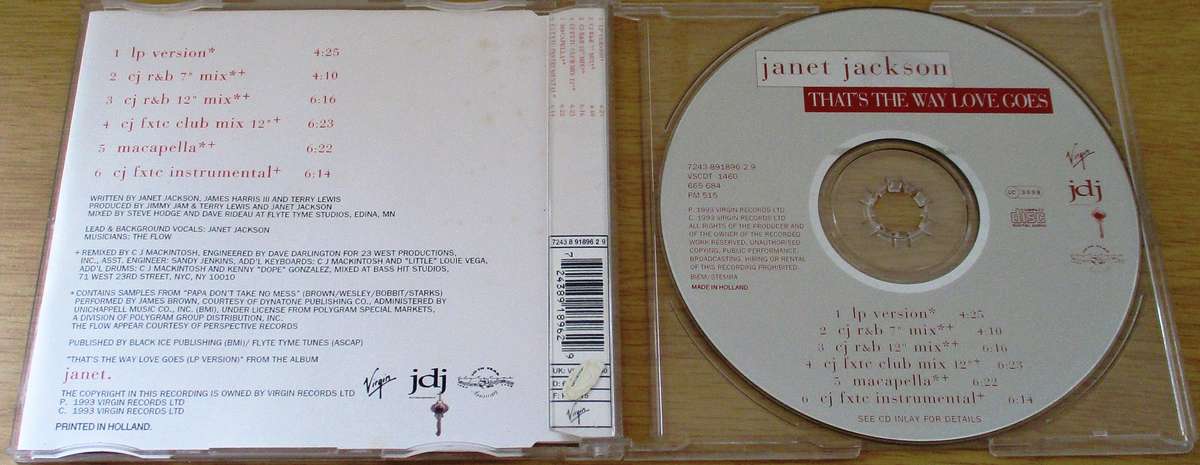 JANET JACKSON That's the way Love Goes CD Single [CD Singles Box]