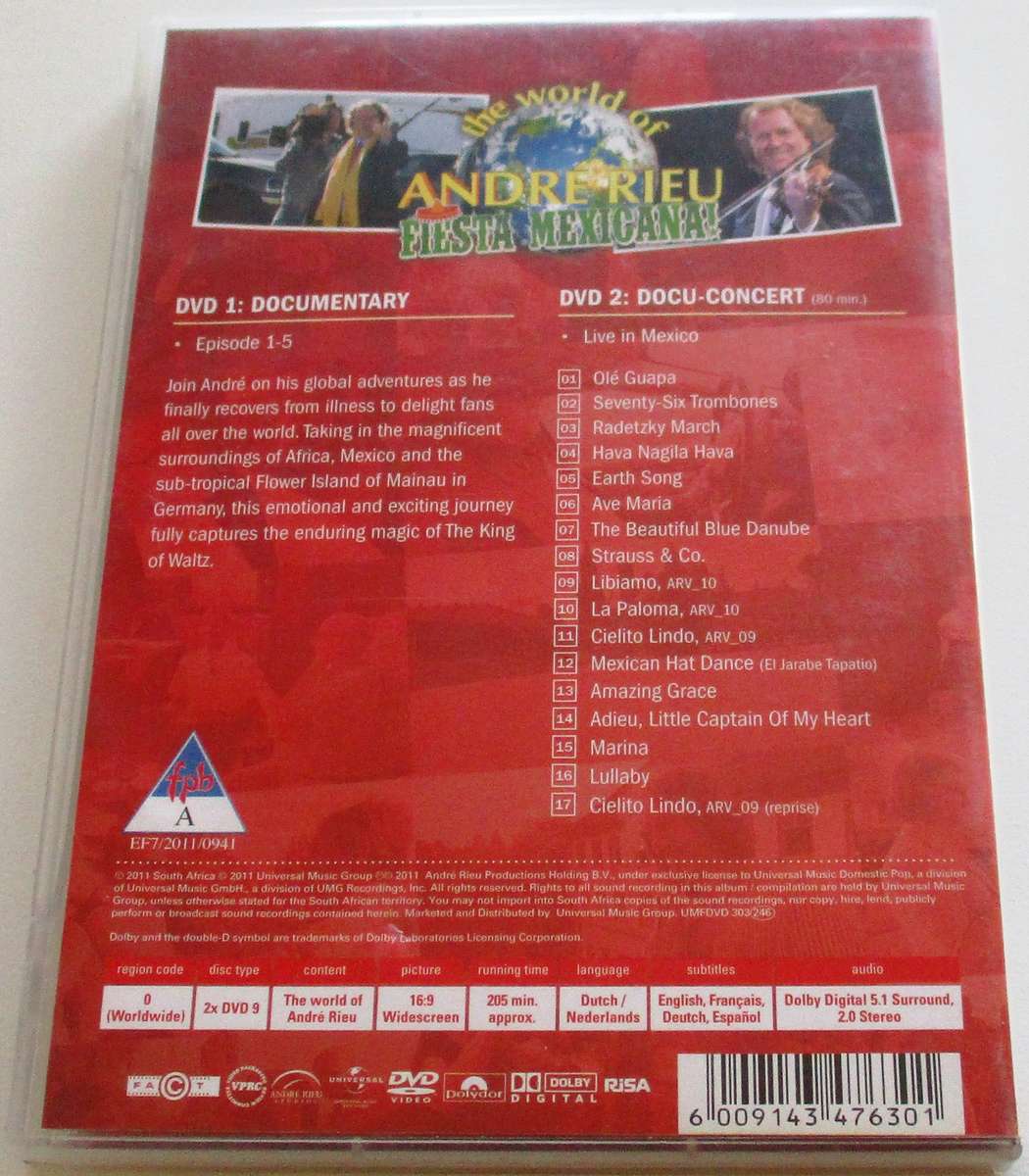 ANDRE RIEU Fiesta Mexicana! 2xDVD