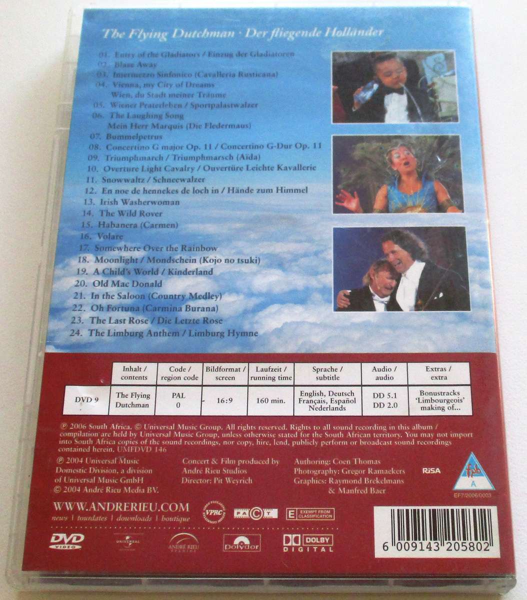 ANDRE RIEU The Flying Dutchman DVD