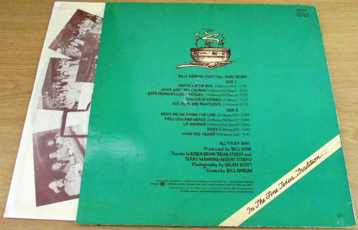 ZZ TOP Tres Hombres LP VINYL Record