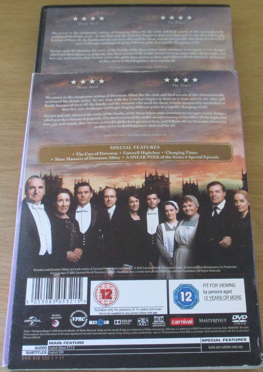 DOWNTOWN ABBEY Series 6 DVD [Box Set Shelf]