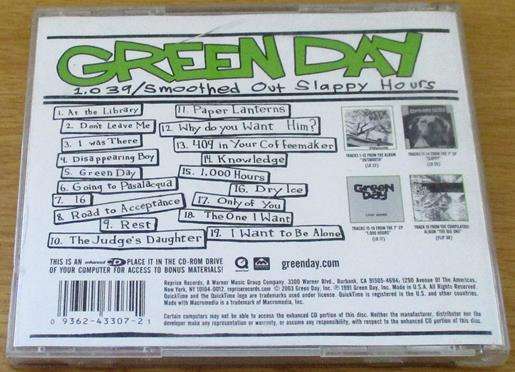 GREEN DAY 1,059 / Smothered Out Slappy Hours CD