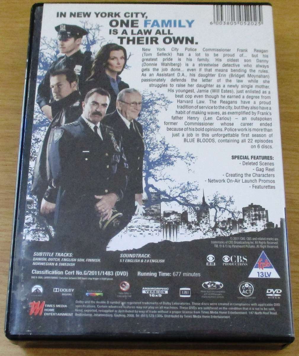 BLUE BLOODS The First Season 6xDVD [Box Set Shelf]