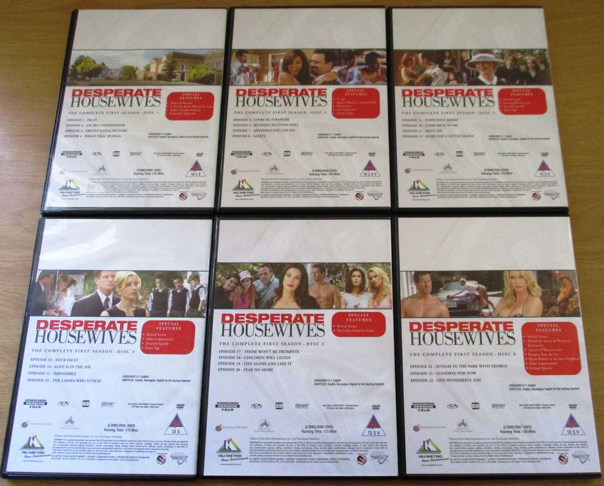 DESPERATE HOUSEWIVES The Complete First Season Episodes 1 - 23 6xDVD [Box Set Shelf]