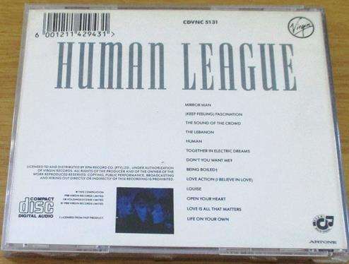 THE HUMAN LEAGUE Greatest Hits South African Release CD