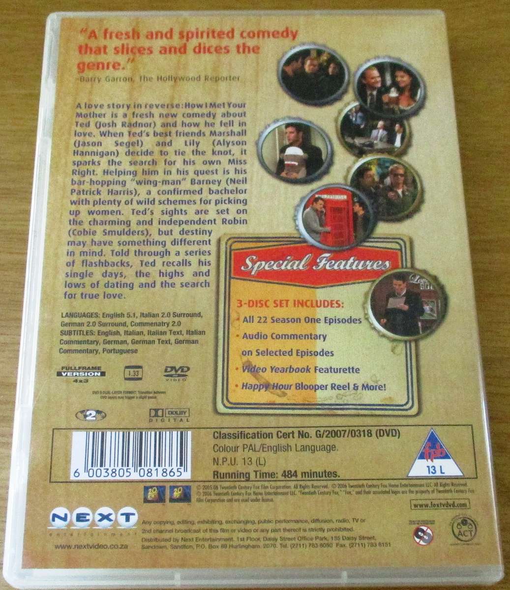 HOW I MET YOUR MOTHER  Season 1 DVD [Box Set Shelf]