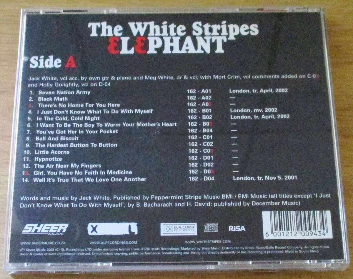 THE WHITE STRIPES Elephant CD
