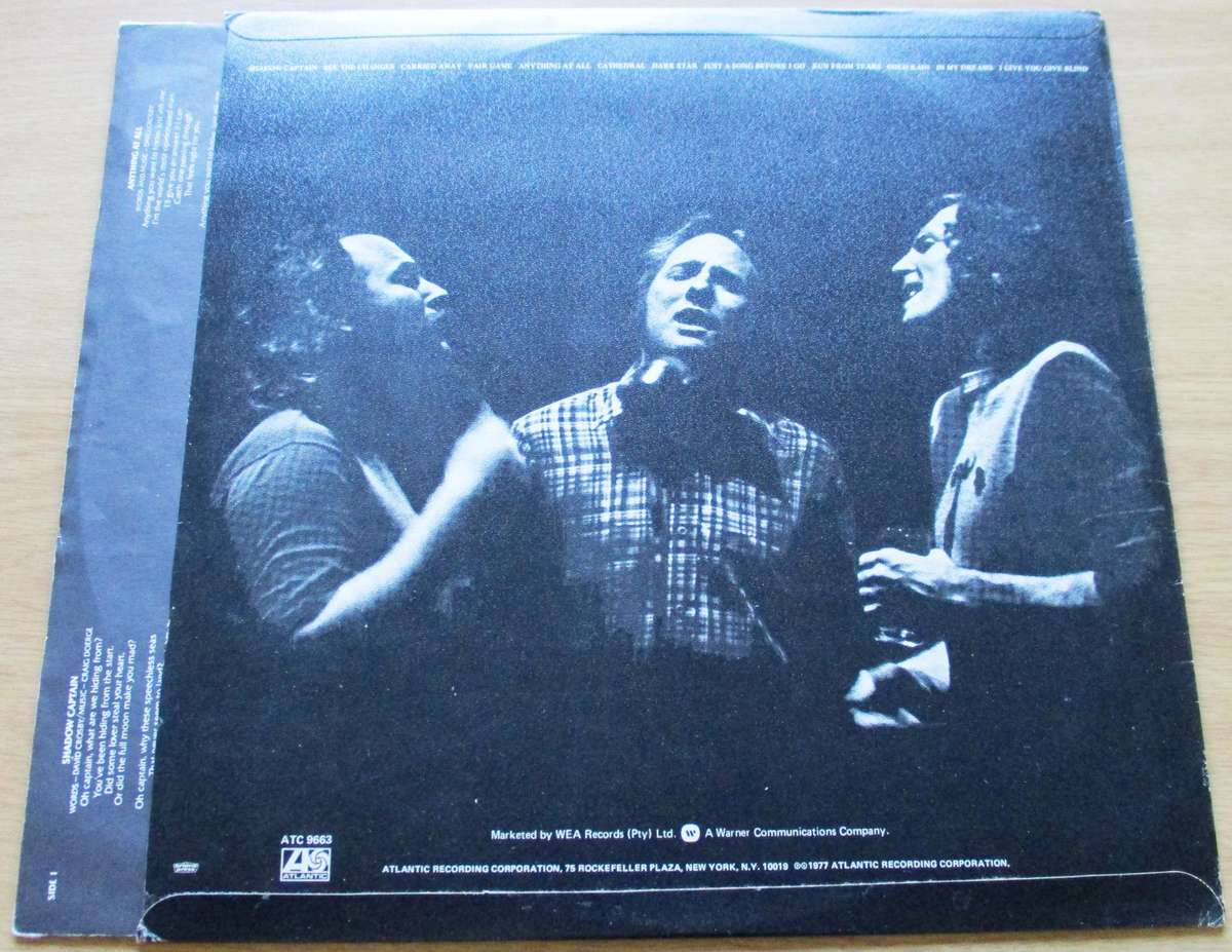 CROSBY STILL & NASH CSN LP VINYL RECORD