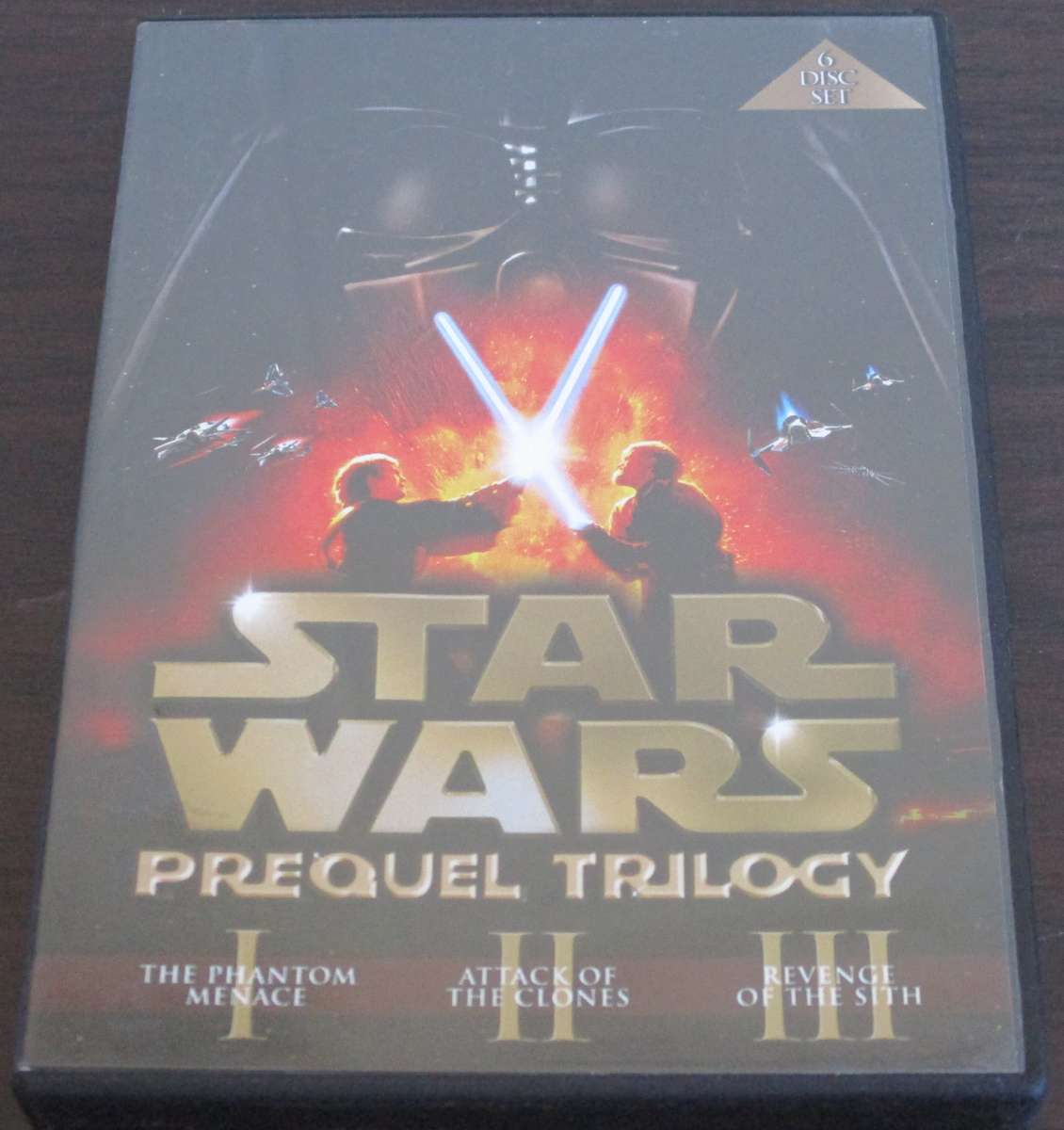 STAR WARS Prequel Trilogy Phantom Menace + Attack of the Clones + Revenge of Sith 3xDVD  [BBOX 5]