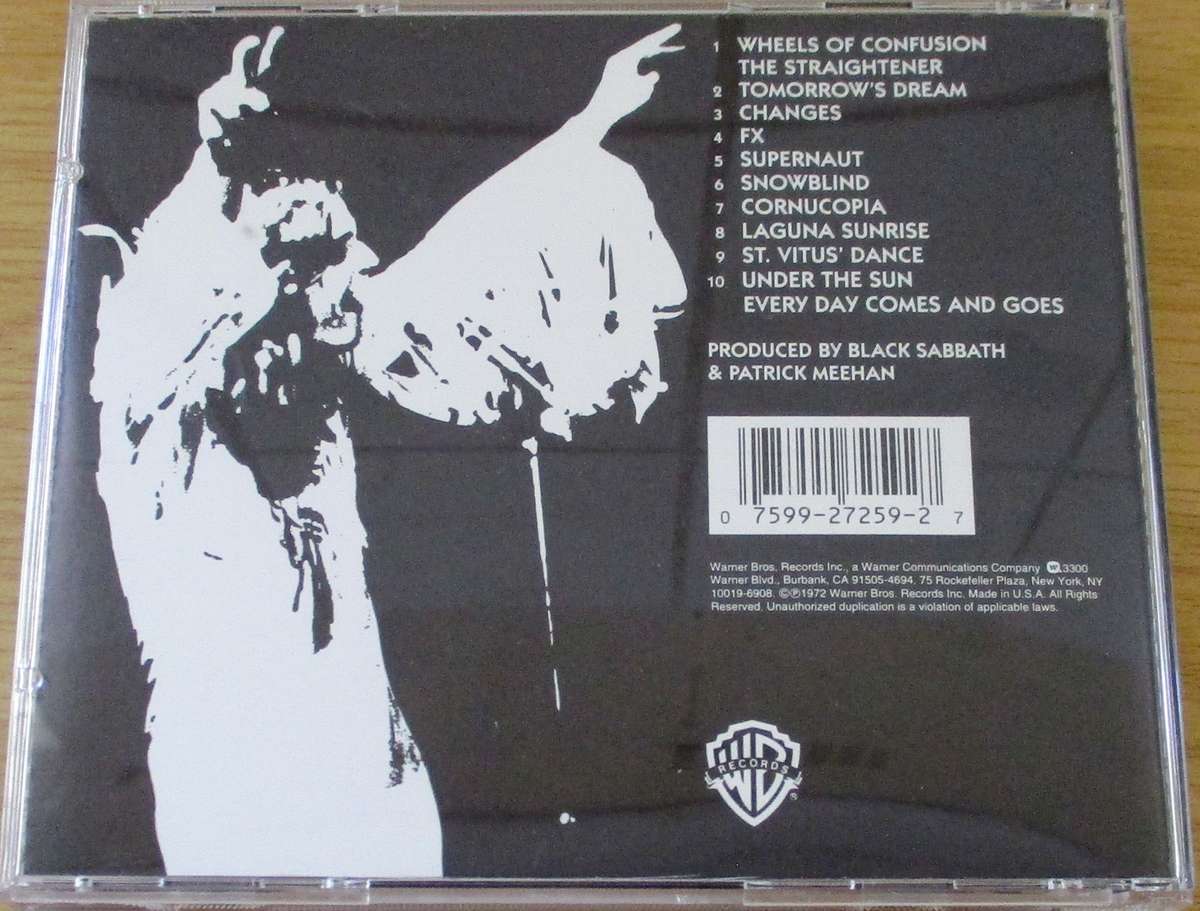 BLACK SABBATH Vol. 4 CD