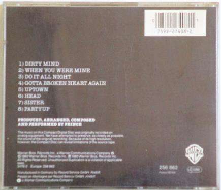 PRINCE Dirty Mind CD