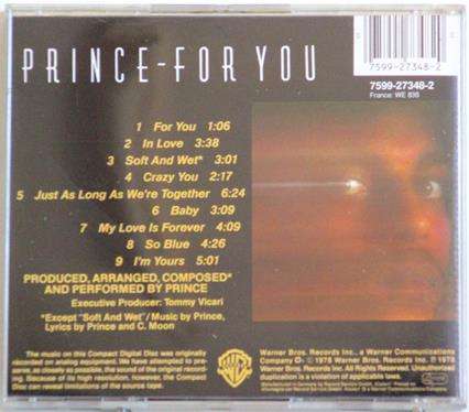PRINCE For You CD