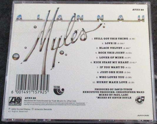 ALANNAH MYLES Alannah Myles CD  [Shelf G x 1]
