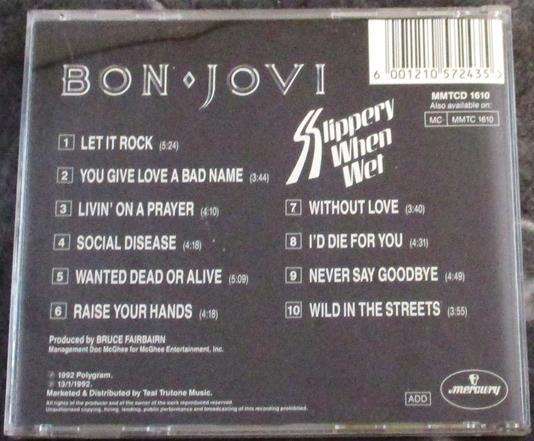 BON JOVI Slippery When Wet CD [Shelf G x 8]