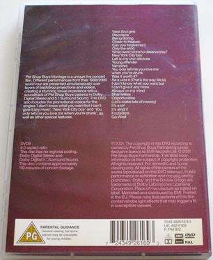 PET SHOP BOYS Montage The Nightlife Tour DVD
