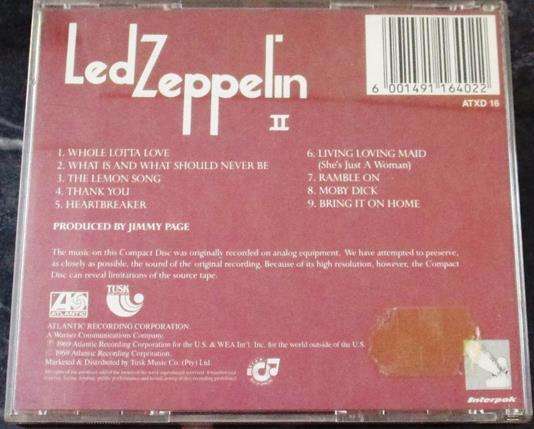 LED ZEPPELIN II CD  [Gx36]