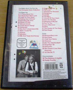 ROXETTE Ballad & Pop Hits The Complete Video Collection DVD