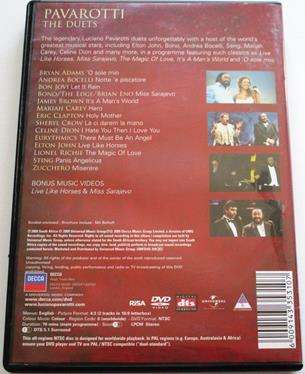 PAVAROTTI The Duets I DVD