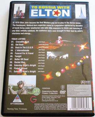 ELTON JOHN To Russia with Elton DVD