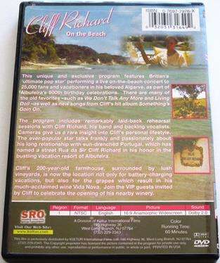 CLIFF RICHARD On the Beach DVD Region 1 DVD