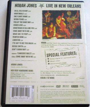 NORAH JONES Live in New Orleans DVD