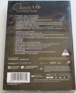 ANDREA BOCELLI Concerto One Night in Central Park DVD