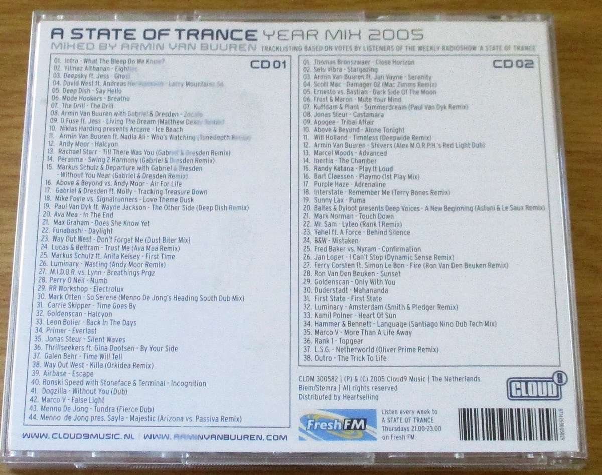 ARMIN VAN BUUREN A STATE OF TRANCE Year Mix 2005 2xCD [Gx32]