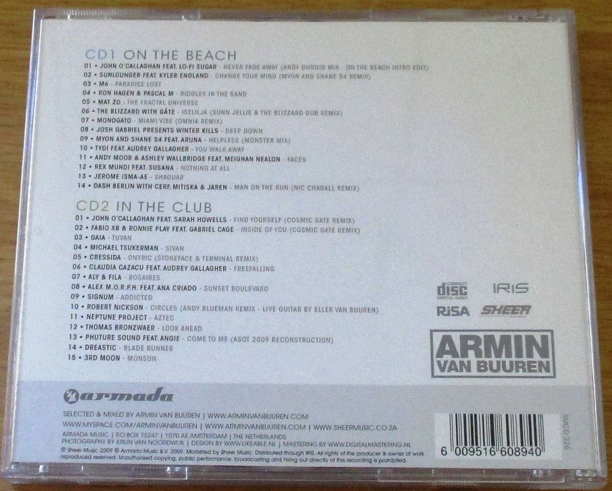 ARMIN VAN BUUREN A STATE OF TRANCE 2009 2xCD [Gx32]