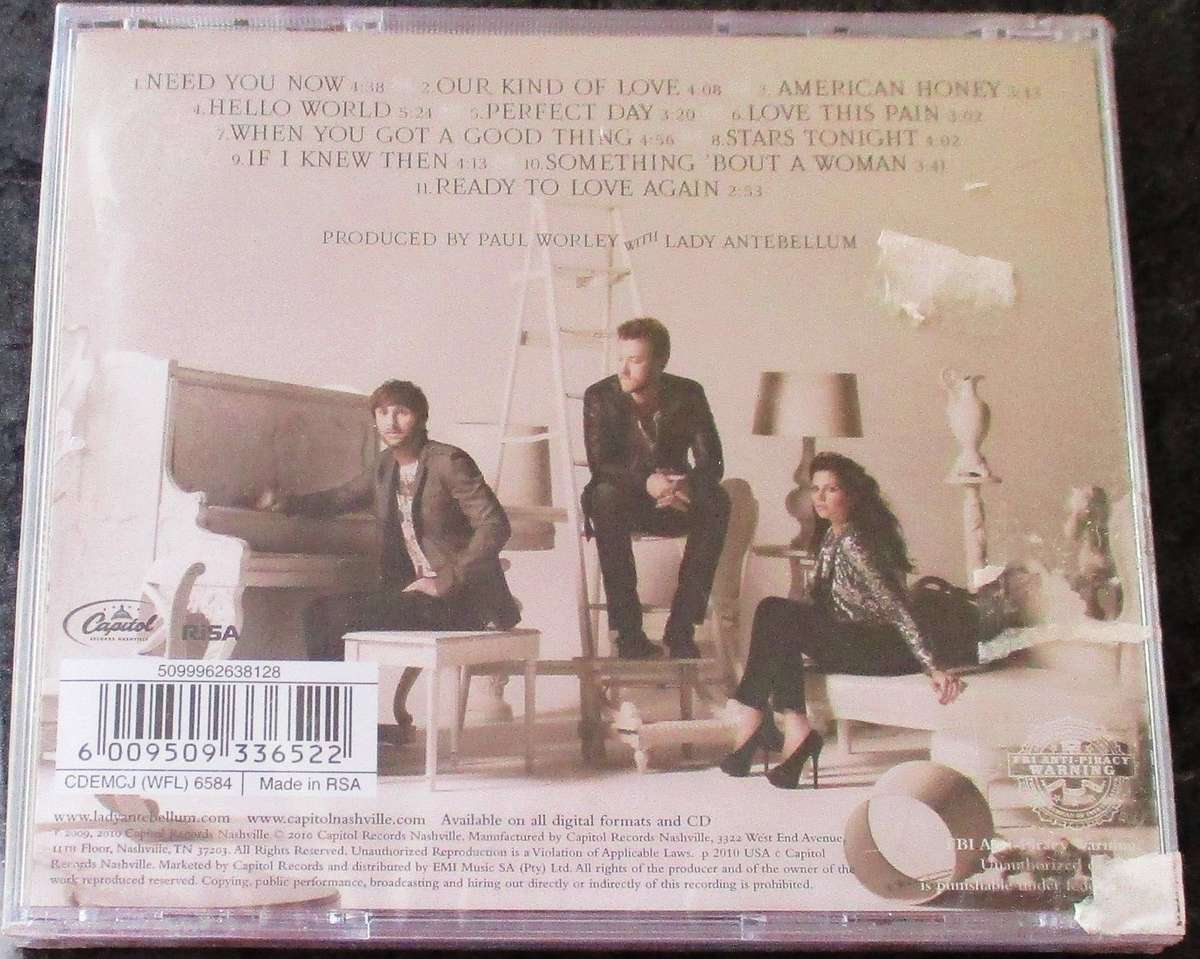 LADY ANTEBELLUM  Need You Now CD [Shelf G x 4]