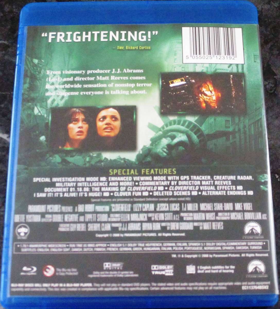 CLOVERFIELD BLU RAY