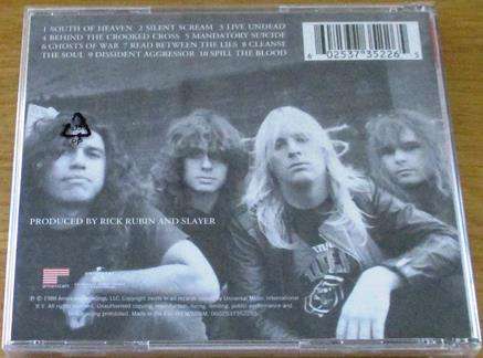 SLAYER South of Heaven IMPORT CD
