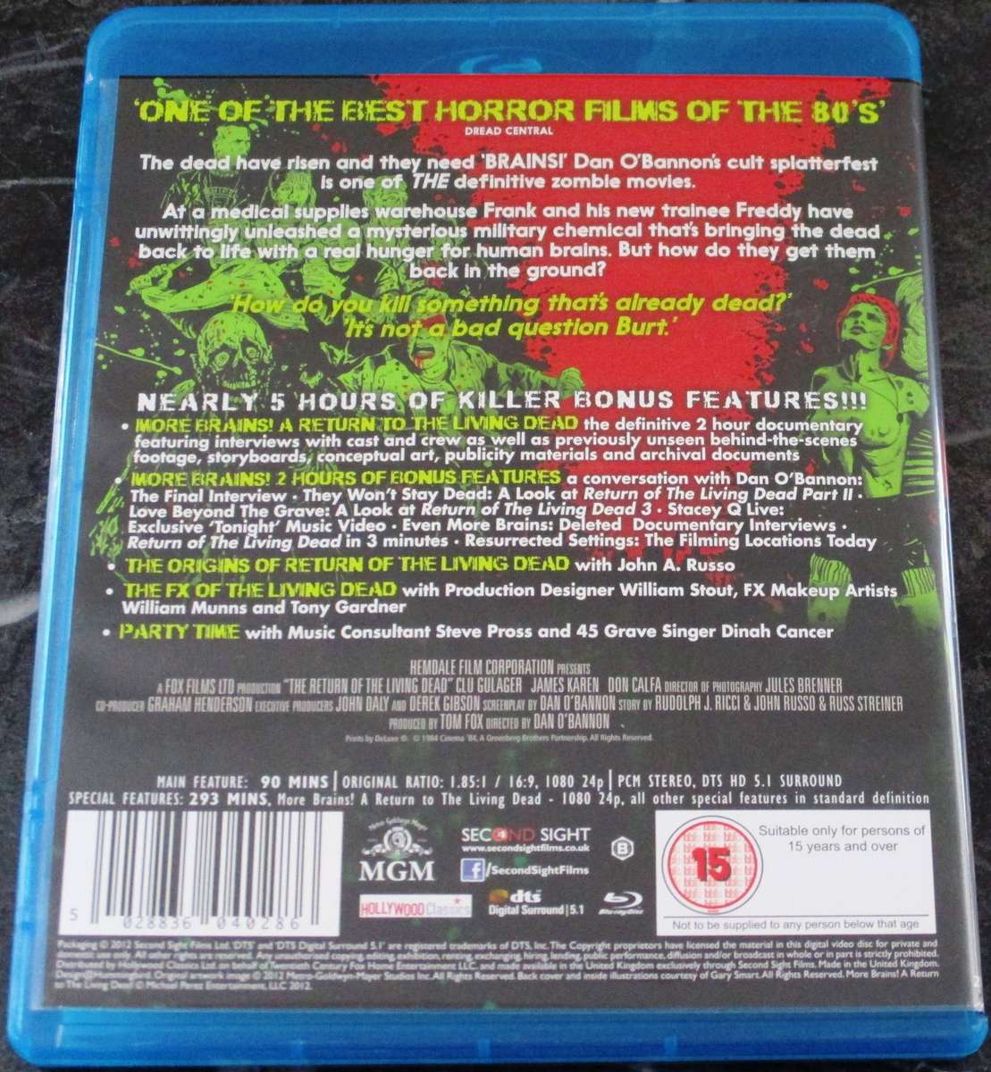 THE RETURN OF THE LIVING DEAD BLU RAY