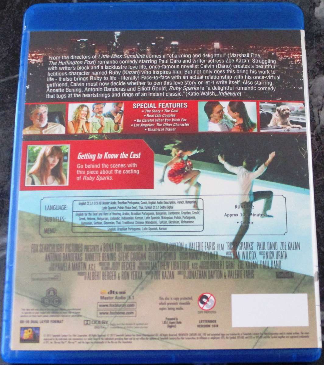 RUBY SPARKS BLU RAY Antonio Banderas