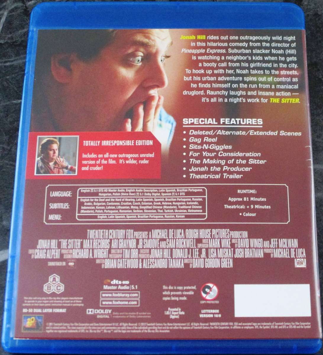 THE SITTER BLU RAY Jonah Hill