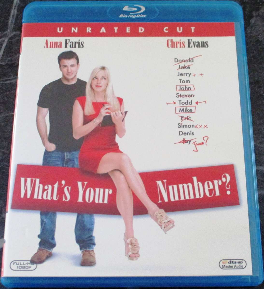 WHAT'S YOUR NUMBER? BACK BLU RAY Chris Evans