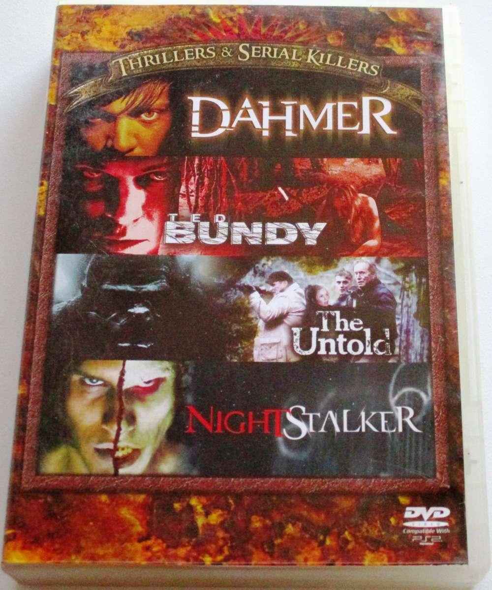 DAHMER + TED BUNDY + THE UNTOLD + NIGHT STALKER 4xDVD  [Box Set shelf]