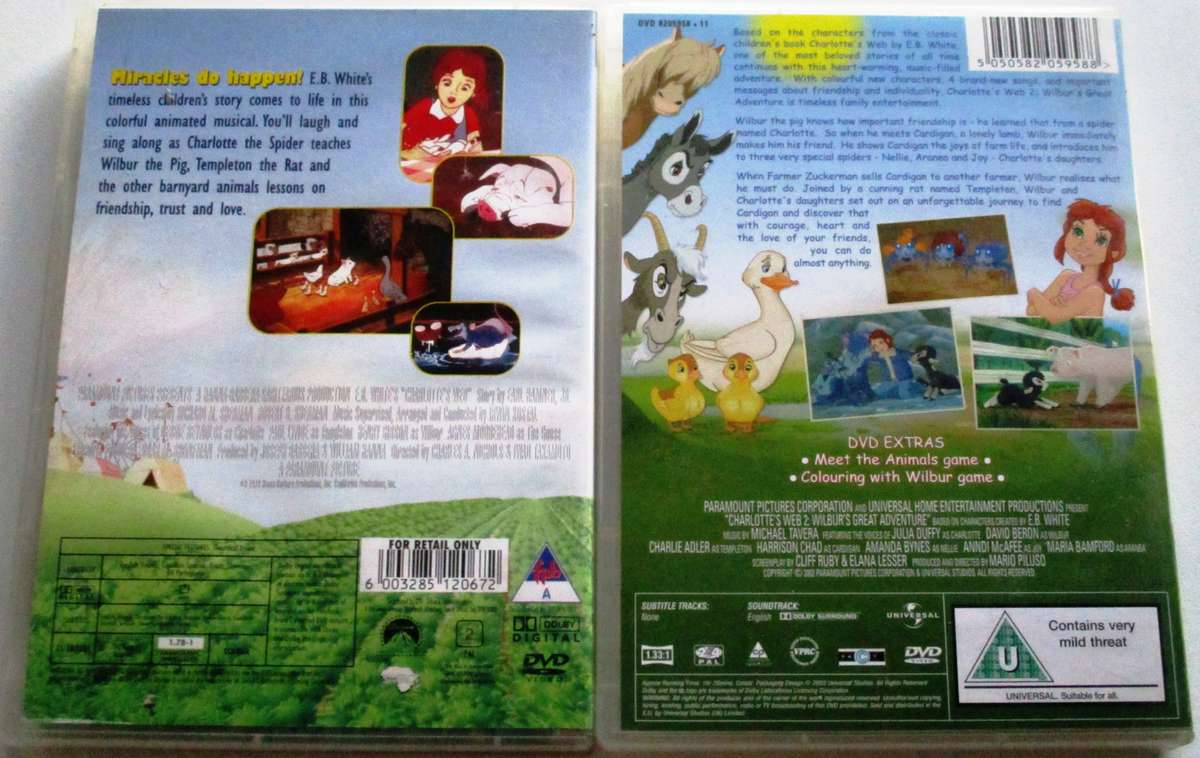 CHARLOTTE'S WEB + CHARLOTTE'S WEB 2 2xDVD  [Box Set shelf]