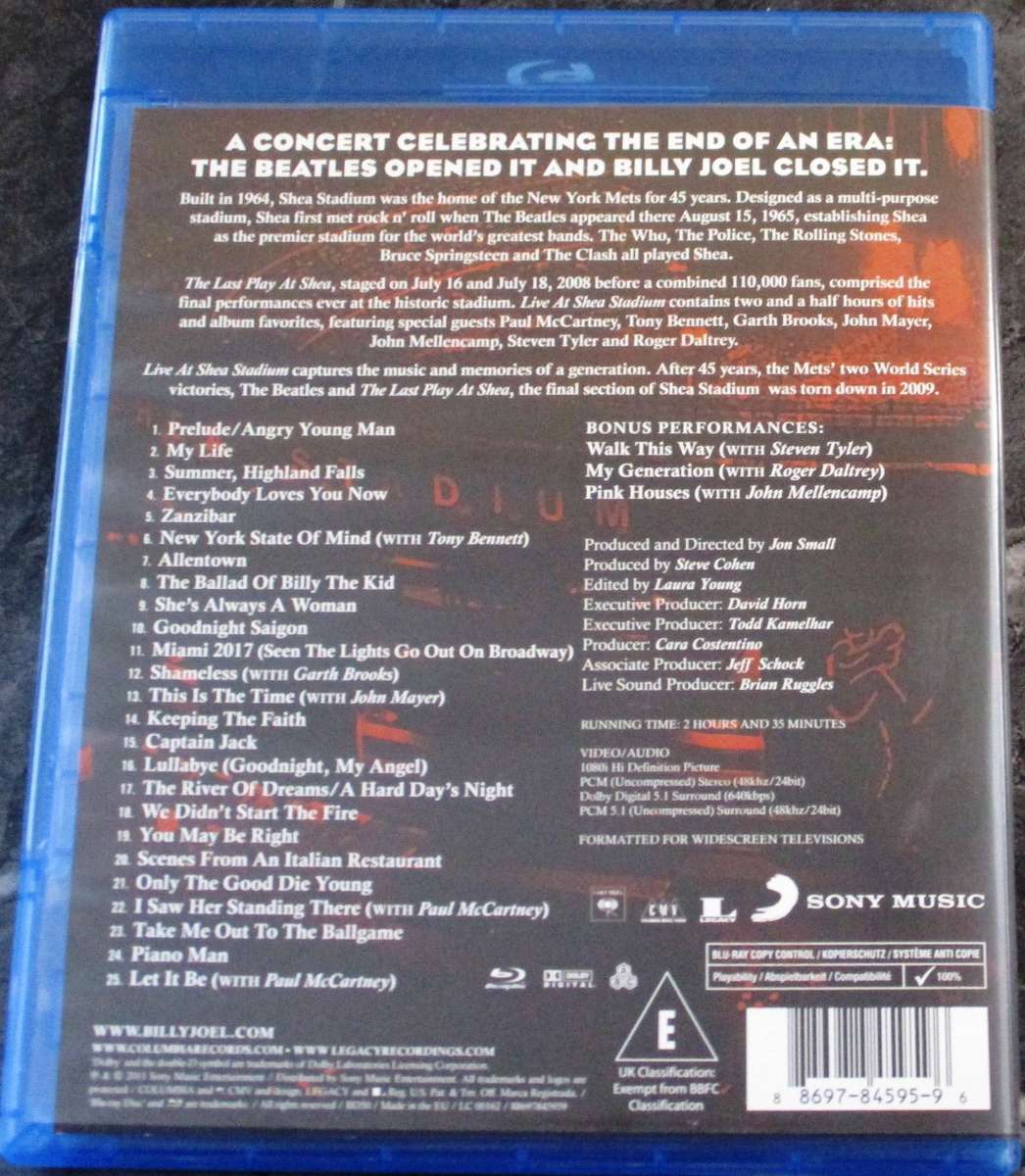 BILLY JOEL Live at Shea Stadium The Concert  BLU RAY