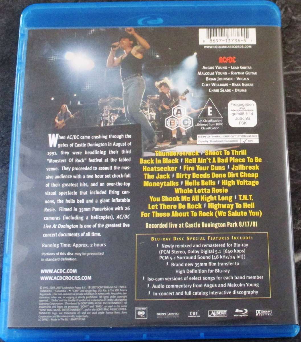 AC/DC Live at Donington BLU RAY