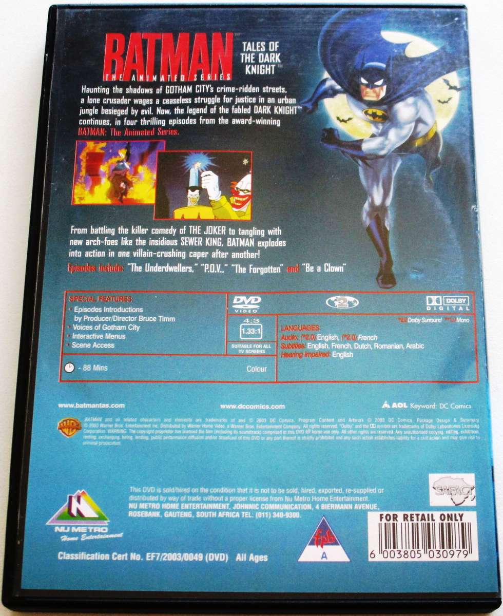 BATMAN The Animated Series Tales of the Dark Knight DVD [Box Set shelf]