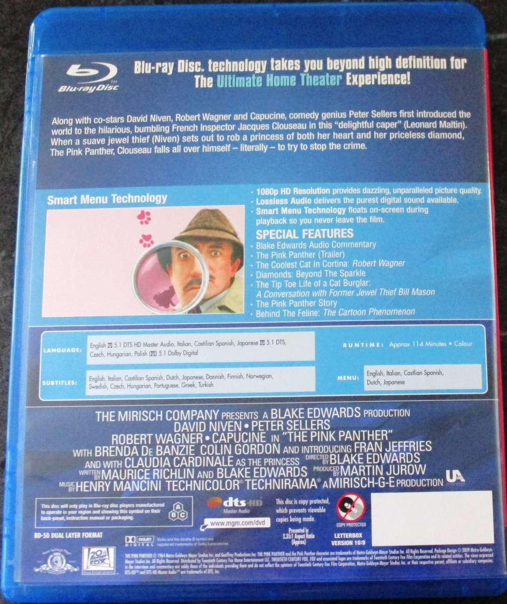THE PINK PANTHER BLU RAY Peter Sellers