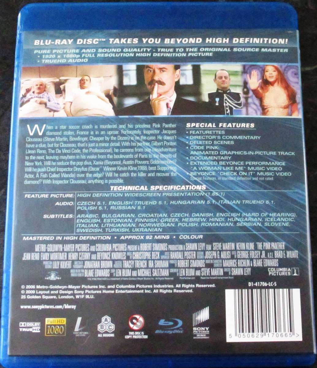 THE PINK PANTHER BLU RAY Steve Martin Jean Reno