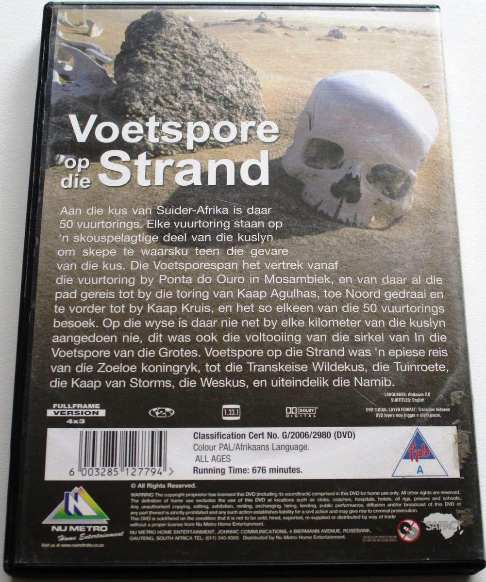 VOETSPORE 2 Voetspore op die Strand 4xDVD [SA Afrikaans shelf]