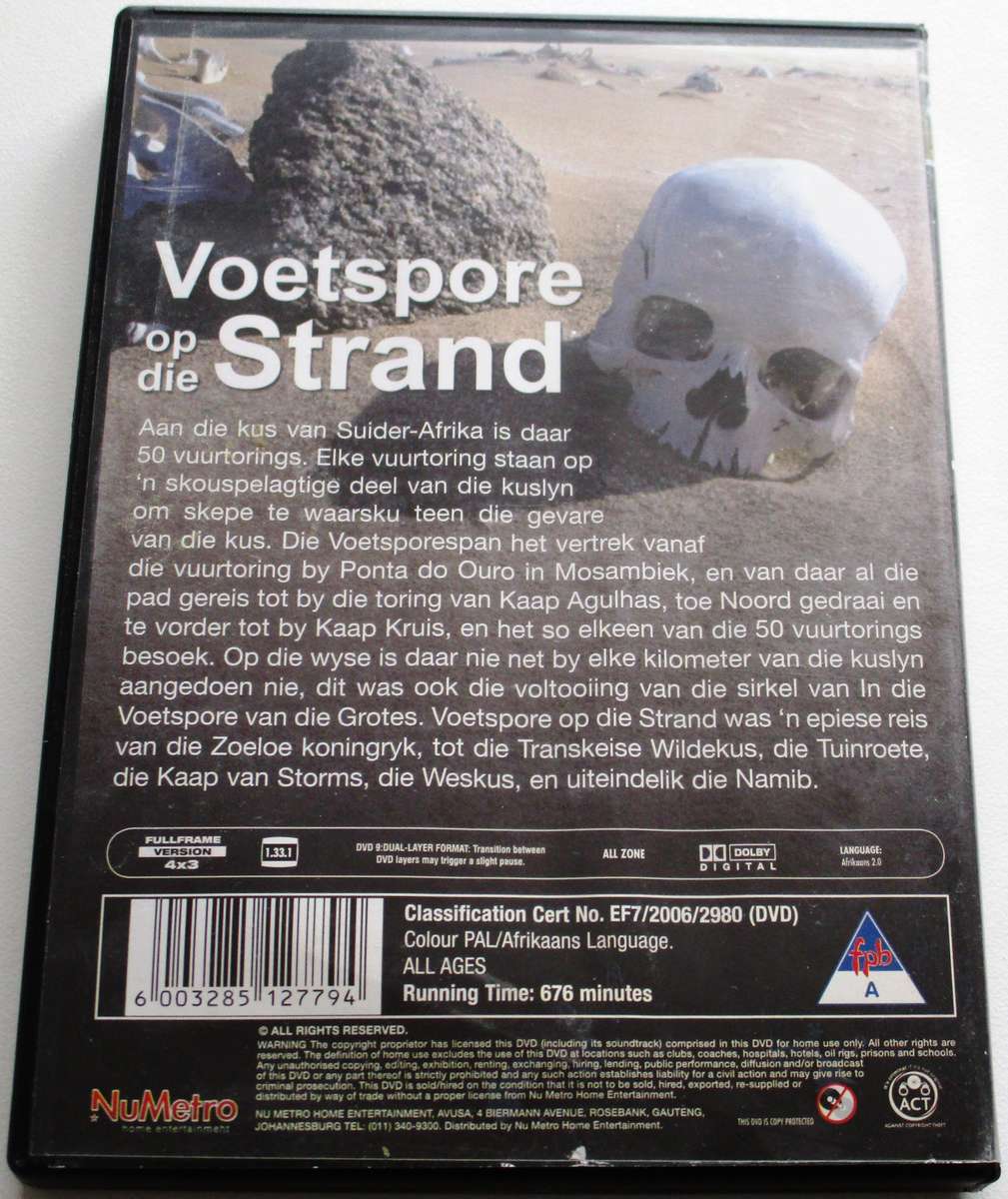 VOETSPORE 2 Voetspore op die Strand 4xDVD [SA Afrikaans shelf]